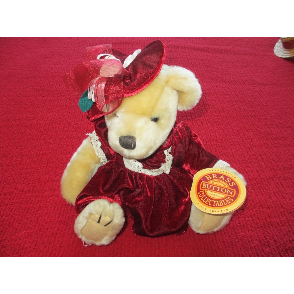 BRASS BUTTON BEARS,  "PEARL" THE BEAR OF WEALTH